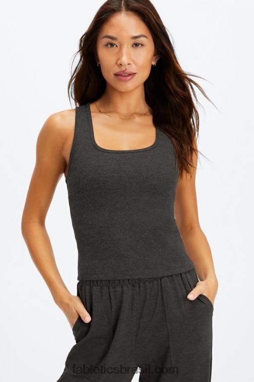 Fabletics urze preta 420HR2269 regata com nervuras restoreknit mulheres