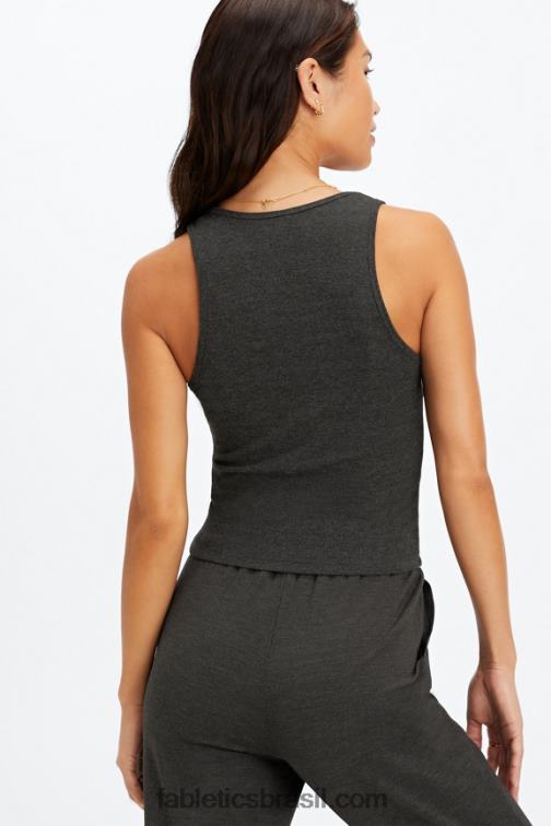 Fabletics urze preta 420HR2269 regata com nervuras restoreknit mulheres