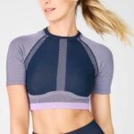 Fabletics abismo/lilás 420HR2099 jessie top sem costura mulheres