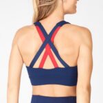 Fabletics abismo/vermelhão 420HR1901 sutiã esportivo malha freya mulheres