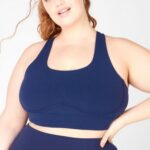 Fabletics abismo/vermelhão 420HR1902 sutiã esportivo malha freya mulheres