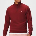 Fabletics adrenalina vermelha 420HR3603 o go-to 1/4 zip 186 homens