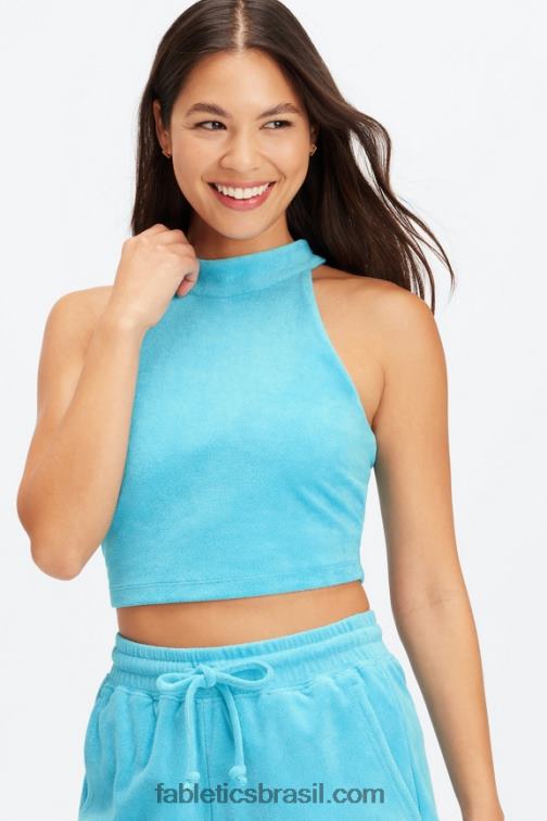 fabletics_agua_azul_420hr2281_tanque_de_sutia_embutido_terry_mulheres.jpg Fabletics água azul 420HR2281 tanque de sutiã embutido terry mulheres - Image 1