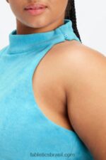 Fabletics água azul 420HR2282 tanque de sutiã embutido terry mulheres - Image 2