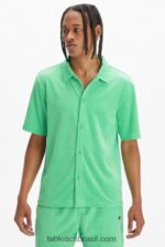 Fabletics água tropical 420HR3559 a ilha terry botão para cima homens