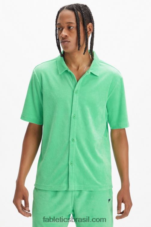 Fabletics água tropical 420HR3559 a ilha terry botão para cima homens - Image 1