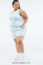 Fabletics água tropical/babosa 420HR567 shiloh curto mulheres - Image 4