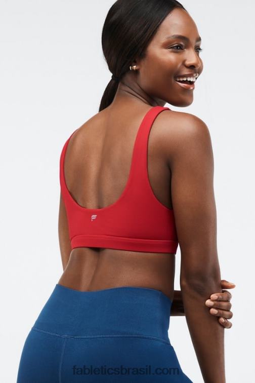 Fabletics alto vermelho 420HR1622 sutiã esportivo lola de baixo impacto mulheres - Image 2