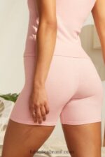 Fabletics alto vermelho/maplewood 420HR399 shorts finos restoreknit mulheres