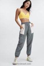 Fabletics ameixa de açúcar/bolinhas pretas 420HR127 calça de trilha bicolor kickback mulheres - Image 4
