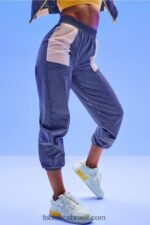 Fabletics ameixa de açúcar/bolinhas pretas 420HR127 calça de trilha bicolor kickback mulheres - Image 5