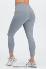 Fabletics ardósia azul/céu/meyer 420HR683 define powerhold cintura alta 7/8 legging 28 mulheres