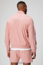 Fabletics ardósia rosa 420HR3639 the club cord 1/4 jaqueta com zíper homens - Image 2