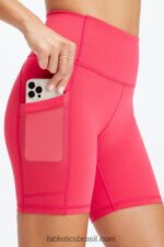 Fabletics argila rosa/água tropical 420HR263 on-the-go powerhold cintura alta 6'' curto 8 mulheres - Image 2