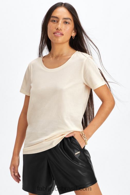 fabletics_aveia_420hr1992_t_shirt_em_jersey_100_algodao_mulheres.jpg Fabletics aveia 420HR1992 T-shirt em jersey 100% algodão mulheres - Image 1