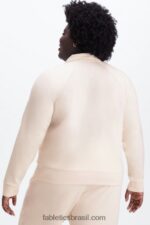 Fabletics aveia 420HR2809 jaqueta interlock de pelúcia com zíper completo mulheres - Image 2