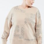 Fabletics aveia bloqueada paisley 420HR2530 moletom kourtney mulheres