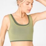 Fabletics avelã/safári 420HR1922 sutiã de camada dupla mulheres