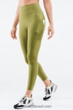Fabletics azeitona desbotada 420HR1276 legging utilitária trinity motion365 hw mulheres