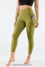 Fabletics azeitona desbotada 420HR964 capri cintura alta oasis pureluxe mulheres