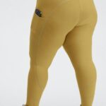 Fabletics azeitona quente/prata reflexiva 420HR1192 Legging com bolso refletivo therma-flex hw mulheres