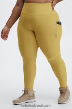 Fabletics azeitona quente/prata reflexiva 420HR1192 Legging com bolso refletivo therma-flex hw mulheres - Image 5