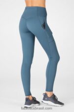 Fabletics azul celeste 420HR1094 legging utilitária trinity motion365+ hw mulheres