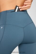 Fabletics azul celeste 420HR1094 legging utilitária trinity motion365+ hw mulheres - Image 3