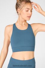 Fabletics azul celeste 420HR1361 sutiã esportivo antiderrapante 94 mulheres - Image 2