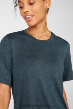 Fabletics azul celeste 420HR2043 camiseta longa dry-flex mulheres - Image 2