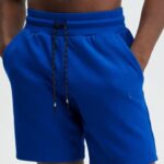 Fabletics azul clássico 420HR3348 o pós-jogo curto homens