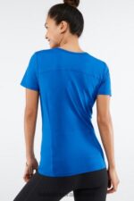 Fabletics azul elétrico 420HR2047 blusa manga curta fênix mulheres - Image 2