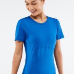 Fabletics azul elétrico 420HR2047 blusa manga curta fênix mulheres