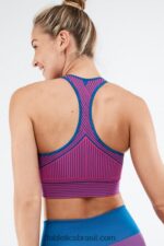 Fabletics azul elétrico/rosa brilhante 420HR1930 sutiã esportivo allyson de médio impacto mulheres - Image 3