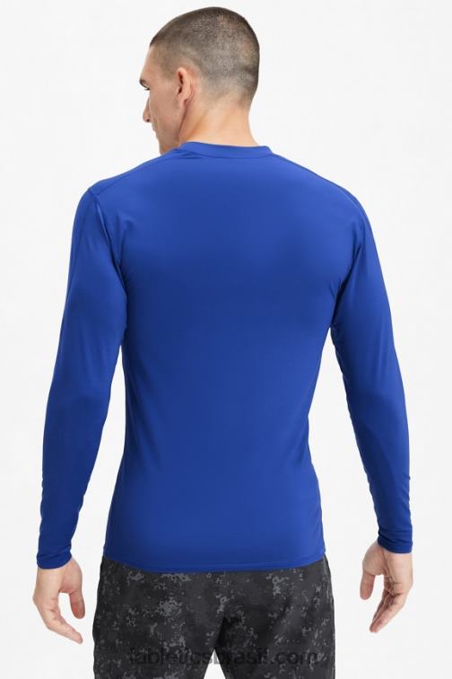 Fabletics azul francês 420HR3620 a camiseta ls da camada base homens - Image 2