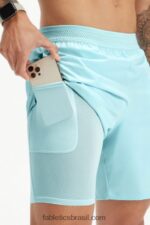 Fabletics azul nórdico 420HR3324 o curto fundamental (alinhado) homens - Image 2