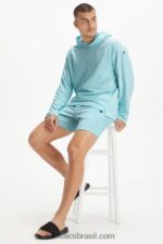 Fabletics azul nórdico 420HR3727 moletom com capuz da ilha homens - Image 3
