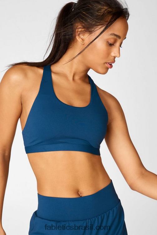 Fabletics azul pacífico/neon/branco 420HR1808 boost sutiã esportivo de médio impacto 125 mulheres - Image 2
