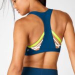 Fabletics azul pacífico/neon/branco 420HR1808 boost sutiã esportivo de médio impacto 125 mulheres