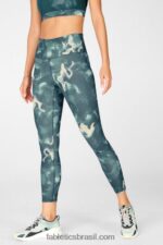 Fabletics baía enevoada/branco clássico 420HR709 define powerhold cintura alta 7/8 legging 33 mulheres - Image 3