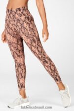 Fabletics baía enevoada/branco clássico 420HR710 define powerhold cintura alta 7/8 legging 33 mulheres - Image 3