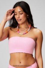 Fabletics bailarina brilhante/pontos de safári laranja flash/preto 420HR1503 top de banho cai-cai multiuso mulheres - Image 3