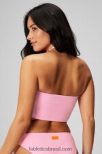 Fabletics bailarina brilhante/pontos de safári laranja flash/preto 420HR1503 top de banho cai-cai multiuso mulheres - Image 6