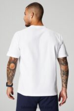 Fabletics bala de canhão branca 420HR3522 a camiseta r&r homens - Image 2