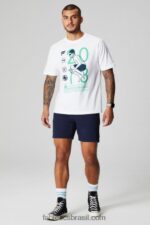 Fabletics bala de canhão branca 420HR3522 a camiseta r&r homens - Image 3