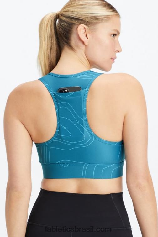 Fabletics batimetria hidrow azul escuro 420HR1747 sutiã esportivo de médio impacto em movimento 113 mulheres - Image 4