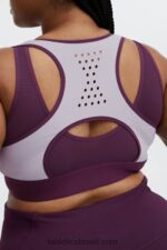 Fabletics berinjela cinza violeta/escura 420HR1423 elsie sutiã esportivo frontal com zíper de alto impacto mulheres - Image 3