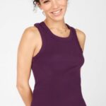 Fabletics berinjela escura 420HR2328 tanque de lata mulheres