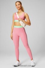 Fabletics blush rouge/limão açucarado 420HR1815 sutiã esportivo de médio impacto mulheres - Image 4