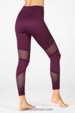 Fabletics Borgonha 420HR1226 mosaico cintura alta 7/8 mulheres